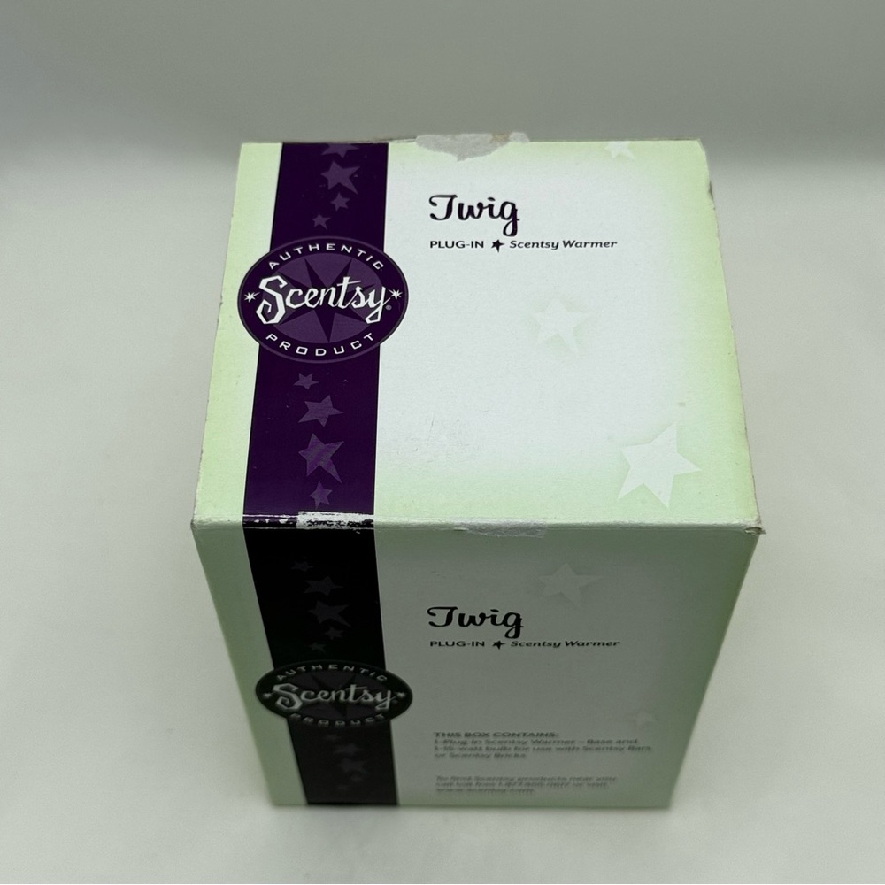 Scentsy Plug In Warmer Black White Ceramic Twig Pattern β Open Box Unused - Picture 3 of 16